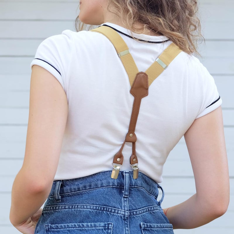 Action Ward Store Women's Suspenders - 1" Width - Y Back 4 Clip Skinny Ladies Suspenders - Image 3